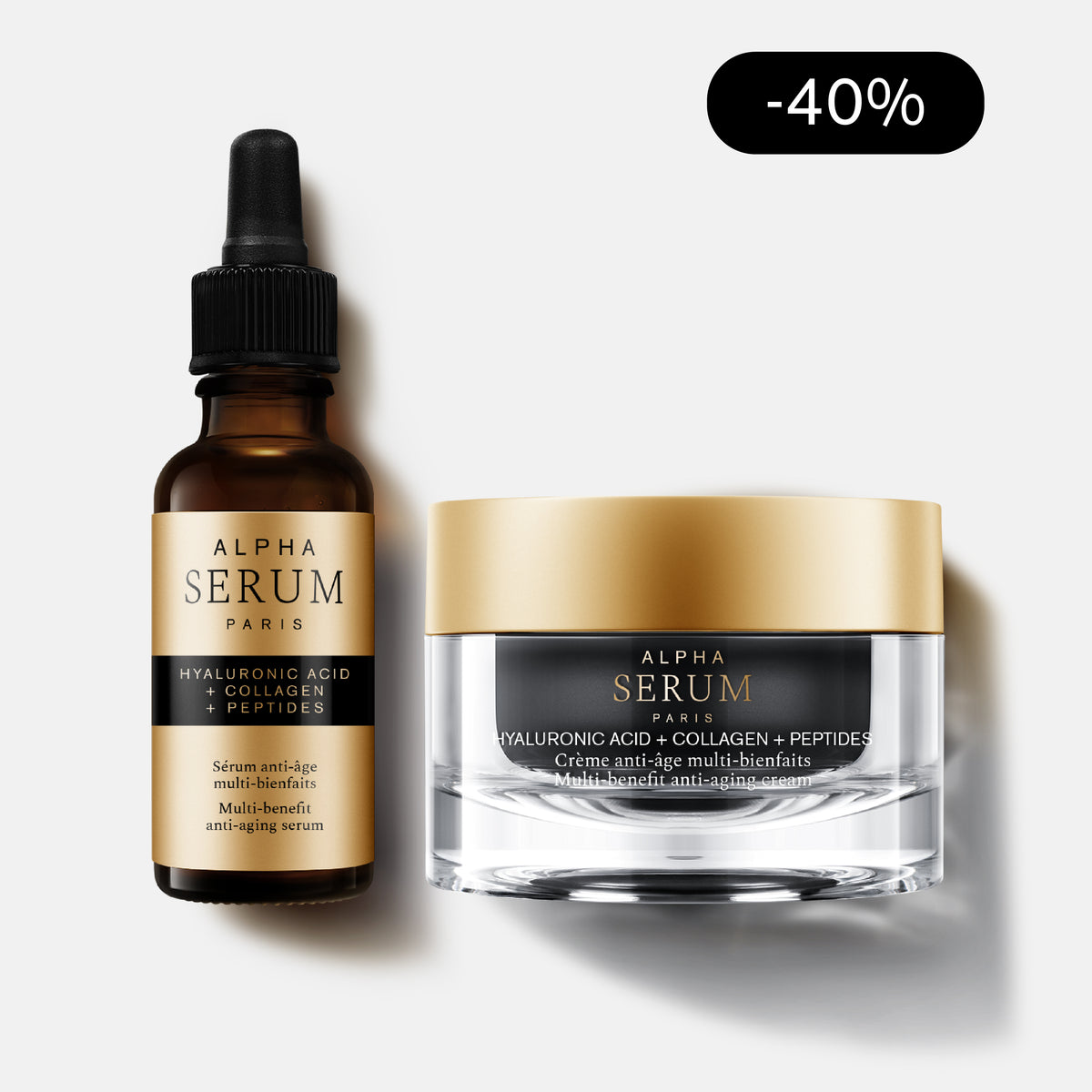 Crème et sérum anti-âge multi-bienfaits